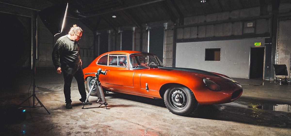 Nick Skinner shooting a Racing E-Type